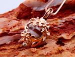 Engelsrufer mini "Blumenmeer" mit 8mm Perle Echtgold